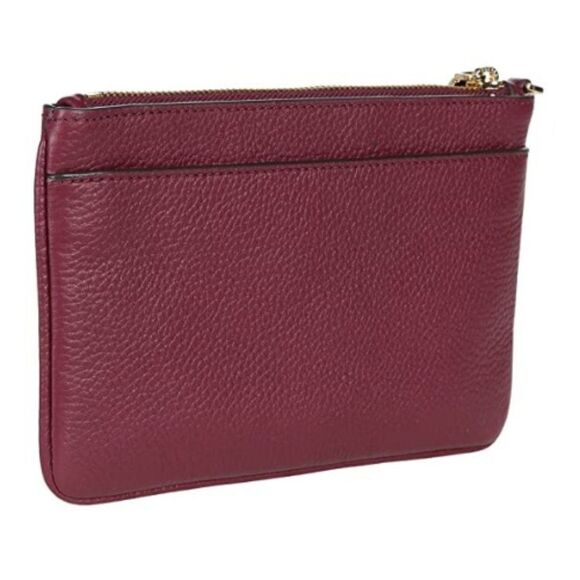 Michael Kors Women\'s Dark Berry Jet Set Charm Top Zip Wristlet Size Medium